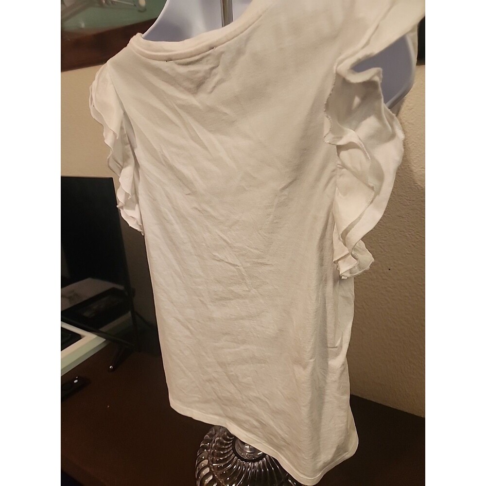 Forever 21 Women's M White Sleeveless Blouse Top Casual Summer V-Neck - Picture 6 of 7